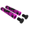 Core-Skinny-Boy-Scooter-Handgrips-Soft-170mm-Fuchsia-Purple-Black-Pair-With-Bar-Plugs