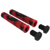 Core-Skinny-Boy-Scooter-Handgrips-Soft-170mm-Lava-Red-Black-Pair-With-Bar-Plugs