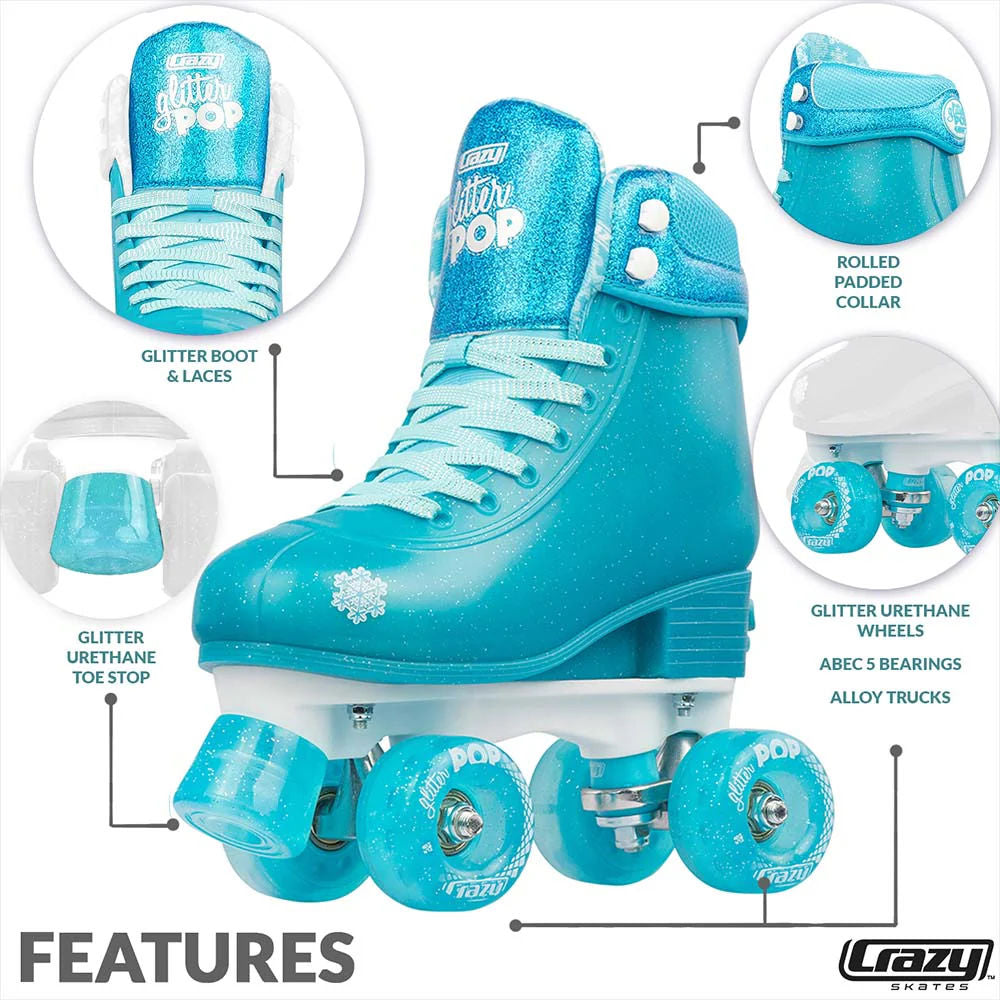 Crazy-Skates-Glitter-POP-Roller-Skate-Blue-Features