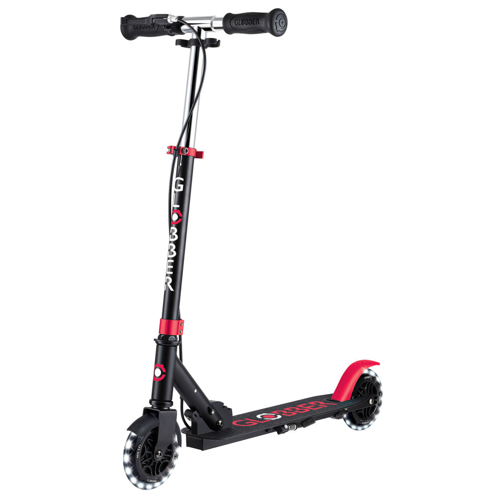 Flow-Element-Junior-Lights-Scooter-Black-Red-Angle