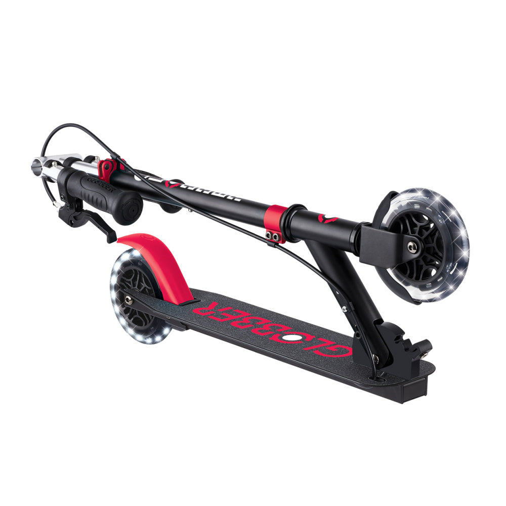 Flow-Element-Junior-Lights-Scooter-Black-Red-Folded