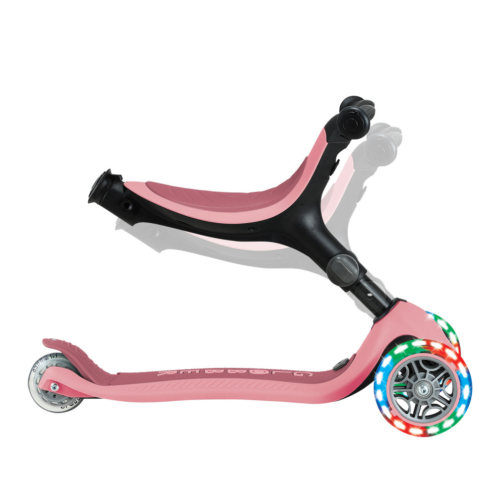 Globber-Go-Up-Active-Lights-Foldable-360-Scooter-Pink-Side-View