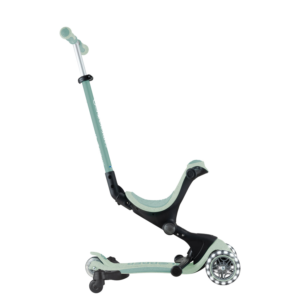 Globber-Go-Up-Deluxe-Ecologic-360-Foldable-Lights--Pistachio-Scooter-Side-View