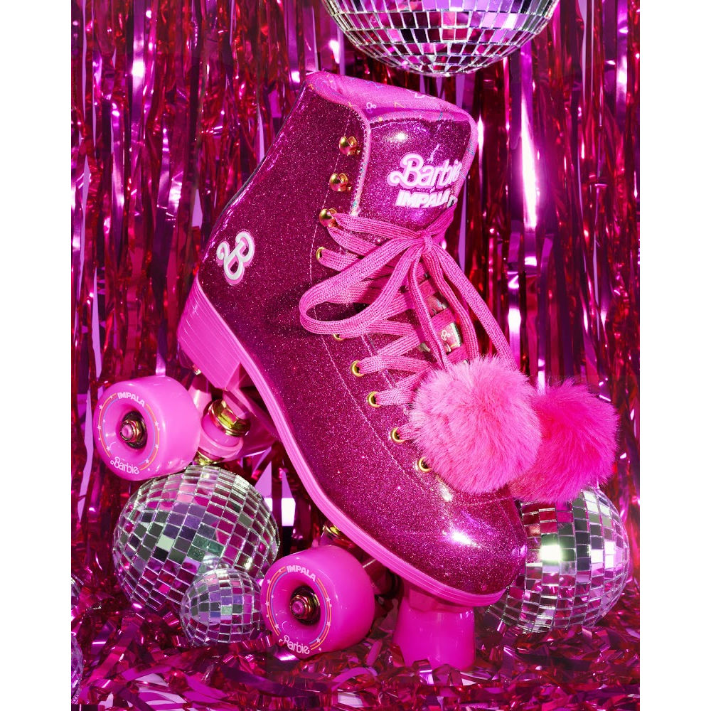 Impala-Barbie-Pink-Roller-Skate-With-Disco-Balls