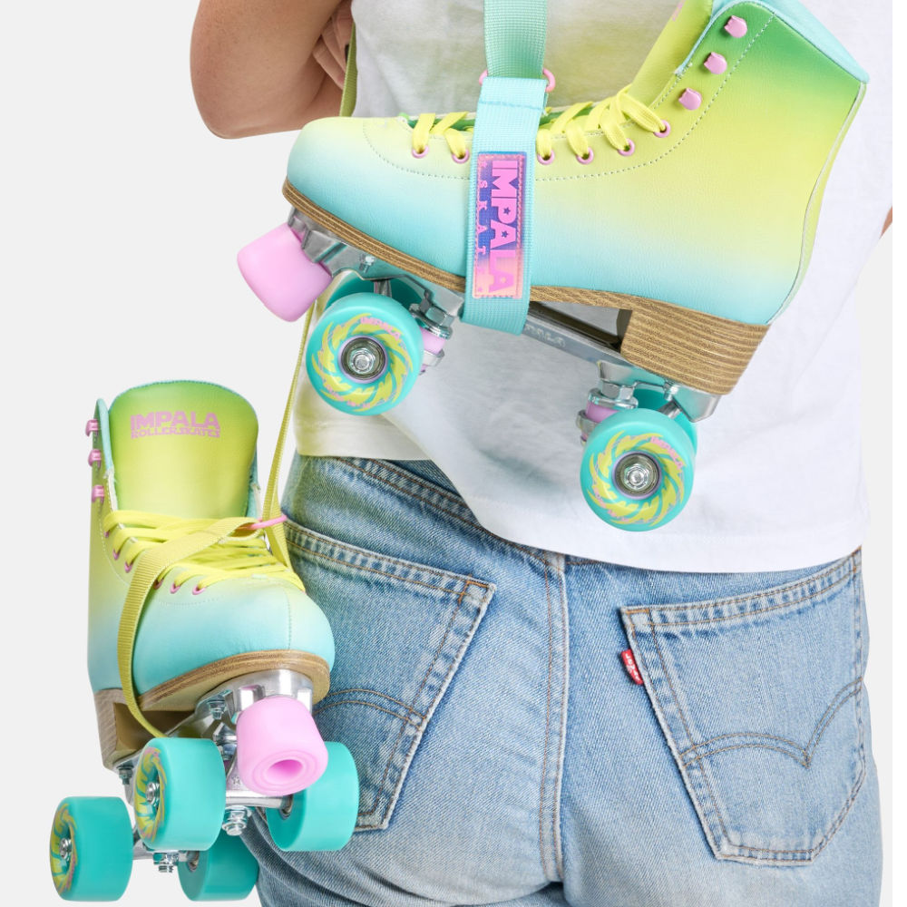 Impala-Lime-Spritzer-Roller-Skate-Straps-Lifestyle-View