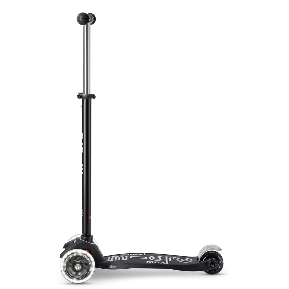 Maxi-Micro-Deluxe-Eco-LED-Kids-Scooter-Black-Side-View