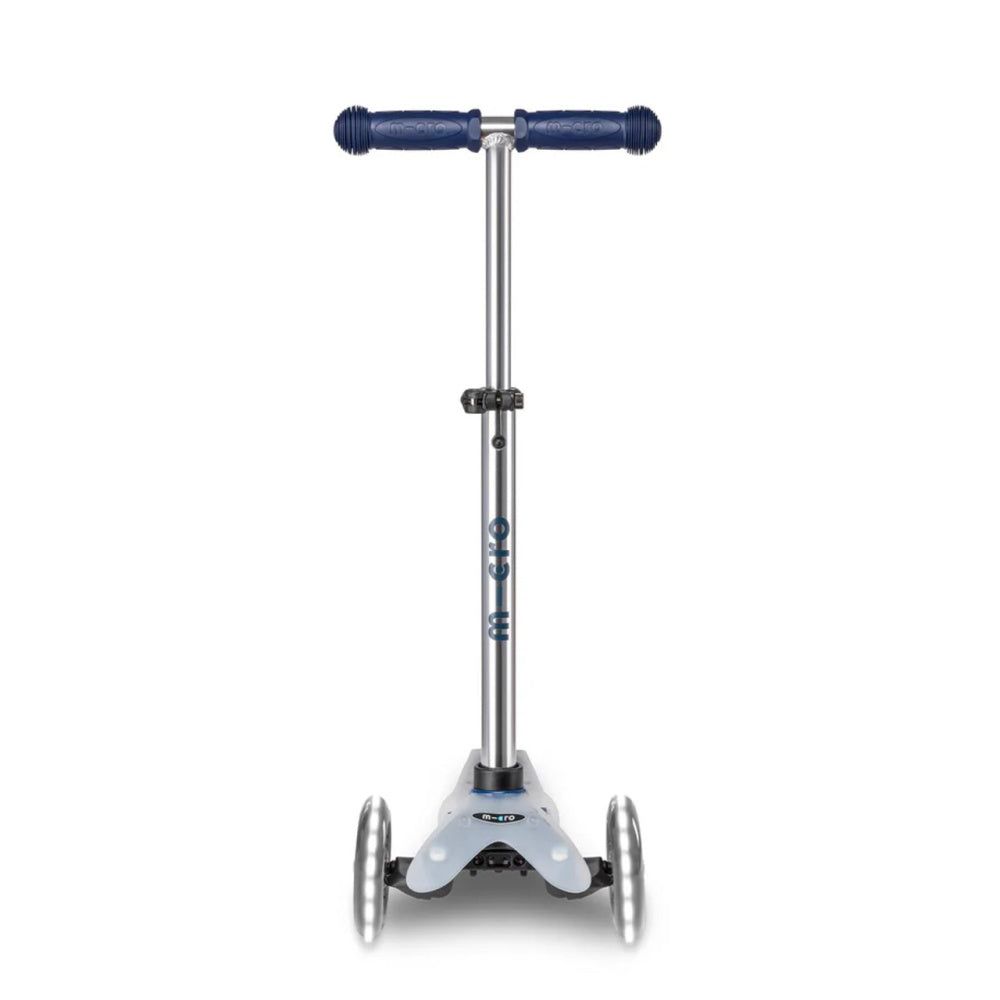 Micro-Mini-Deluxe-Flux-3-Wheel-Scooter-Front-View-Navy-Blue