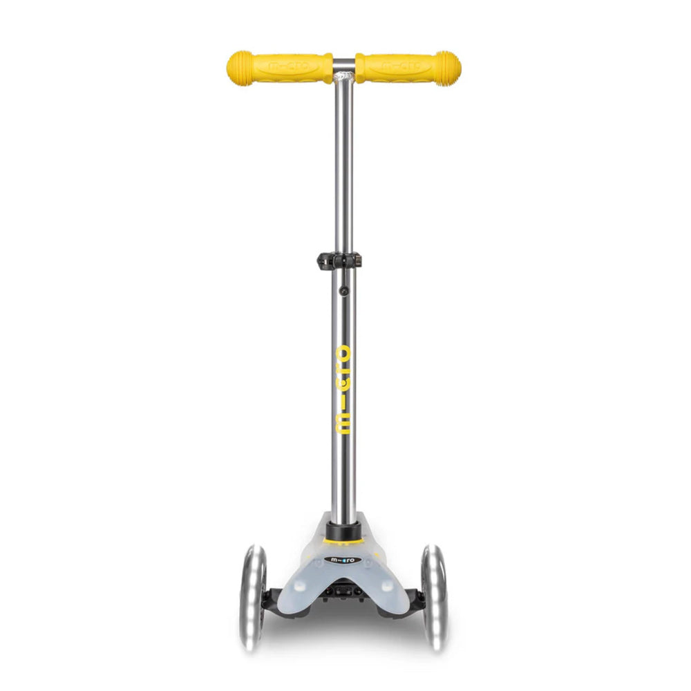 Micro-Mini-Deluxe-Flux-3-Wheel-Scooter-Front-View-Neon-Yellow