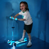 Micro-Mini-Deluxe-Glow-PLUS-3-Wheel-Scooter-Blue-Lit-In-Use