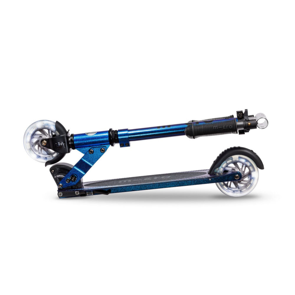 Micro-Sprite-LED-Scooter-Blue-Folded