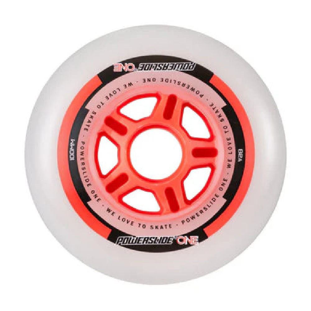 Powerslide-One-Inline-Skate-Wheel-Bearing-Combo-100mm-82a-Front-Image