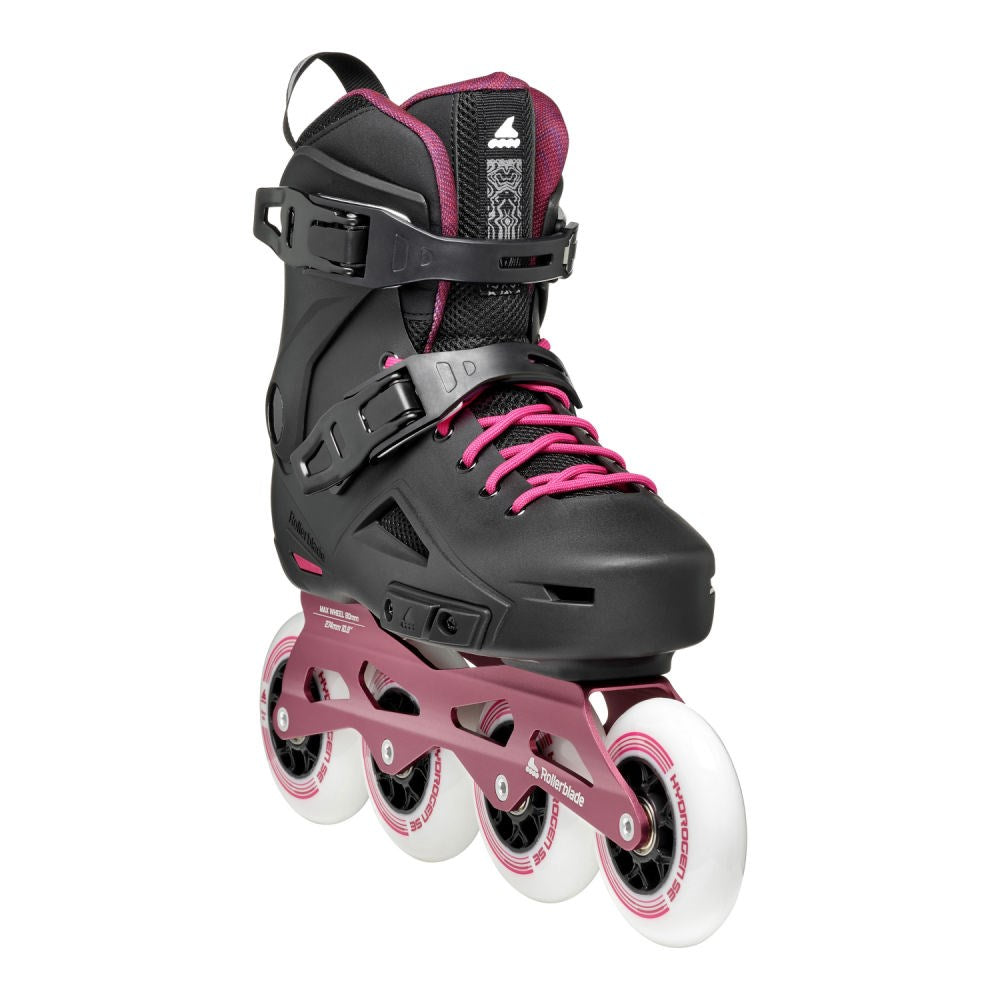 Rollerblade-Lightning-90-W-Inline-Skate-Black-Pink-Front-View