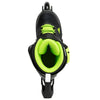 Rollerblade-Microblade-Kids-Adjustable-Inline-Roller-Skate-Black-Green-Top-View