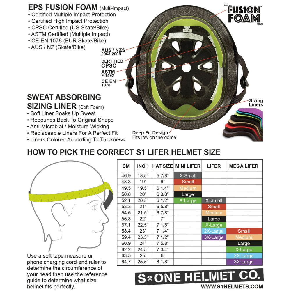 S-One-Helmet-Size-Chart