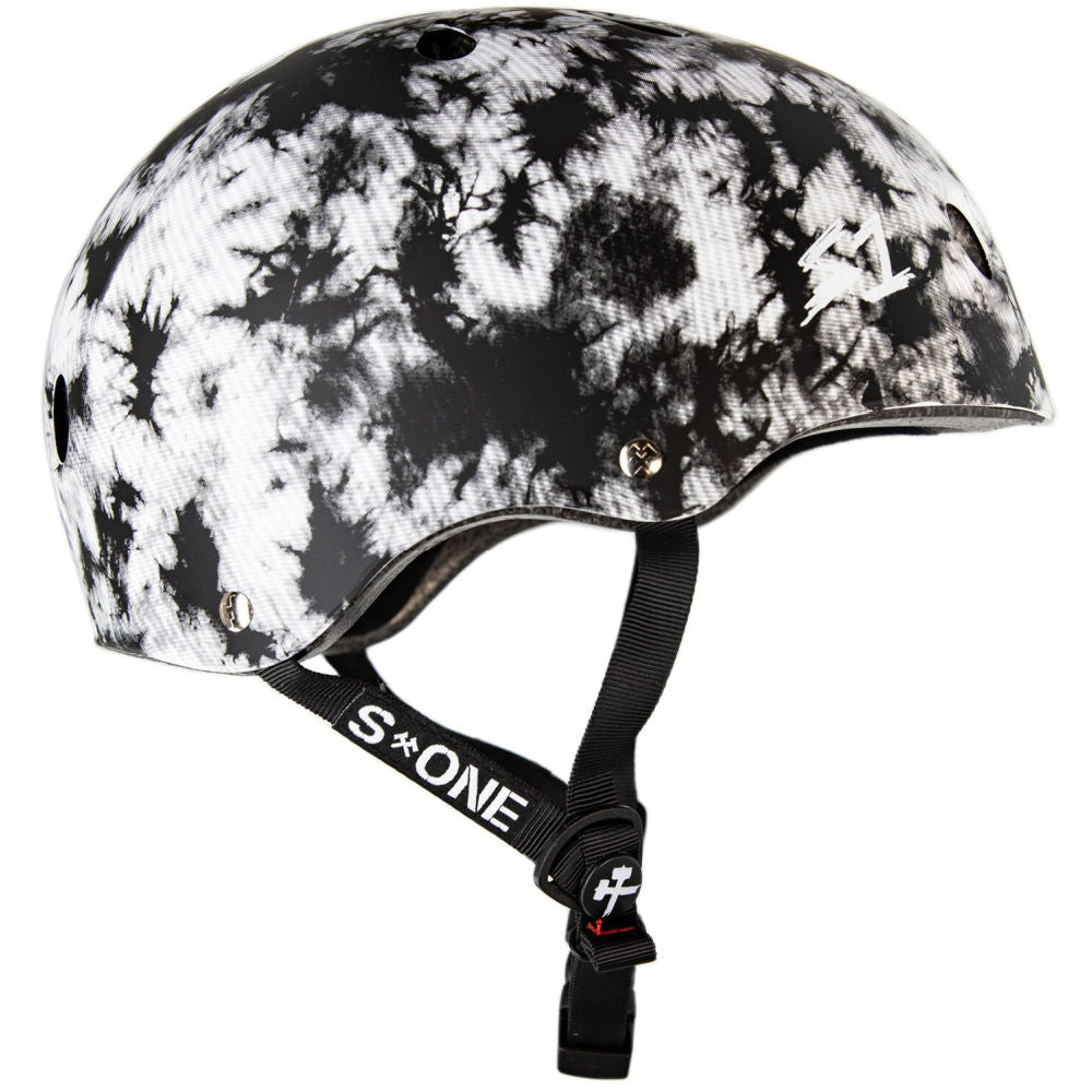 S-One-Lifer-Helmet-Black-and-White-Tie-Dye-Side