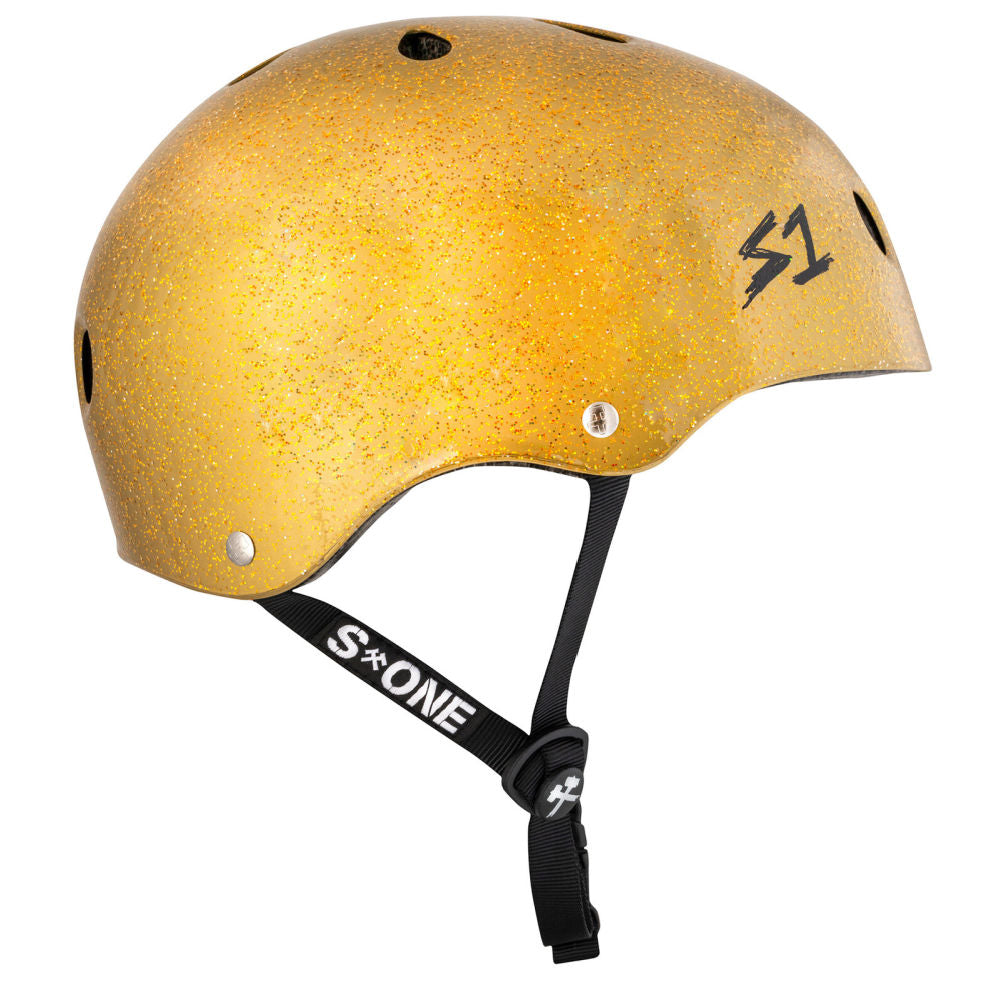 S-One-Lifer-Skate-Helmet-Gold-Glitter-Side