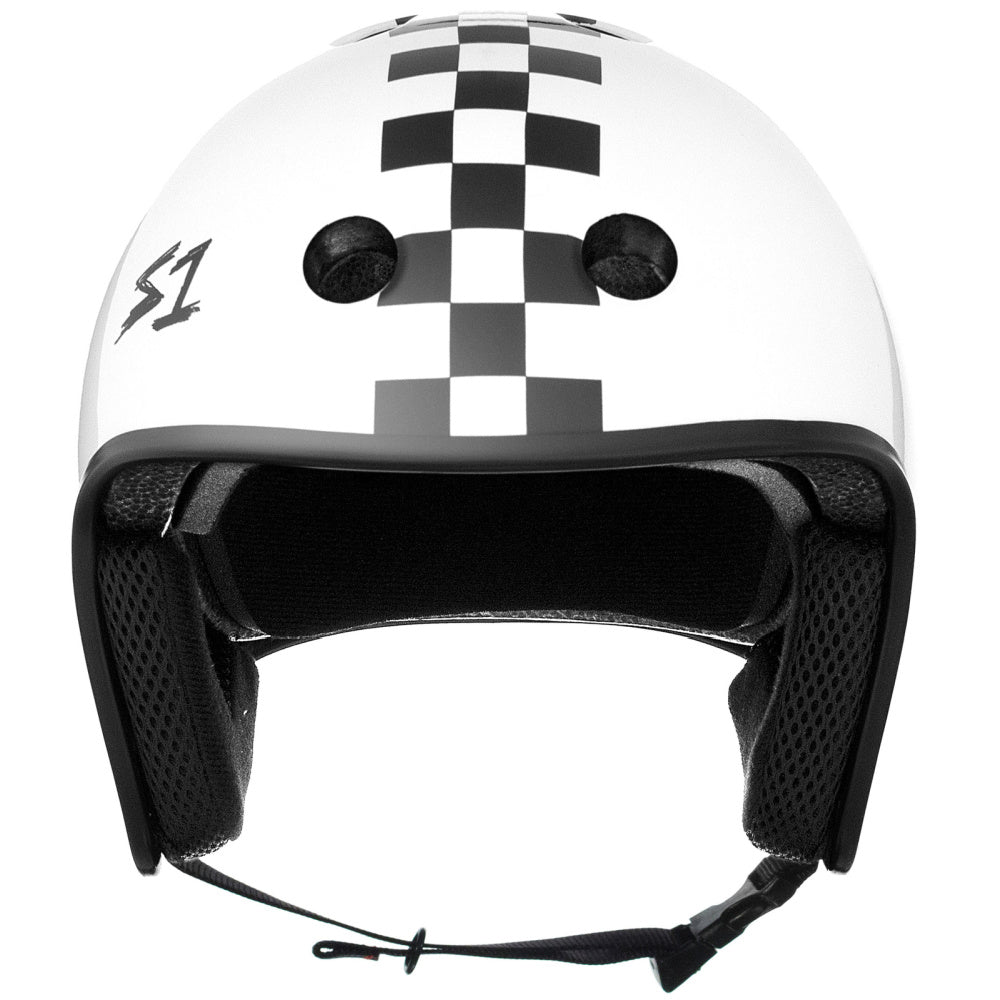 S-One-Retro-Lifer-Helmet-Black-And-White-Checkers-Front