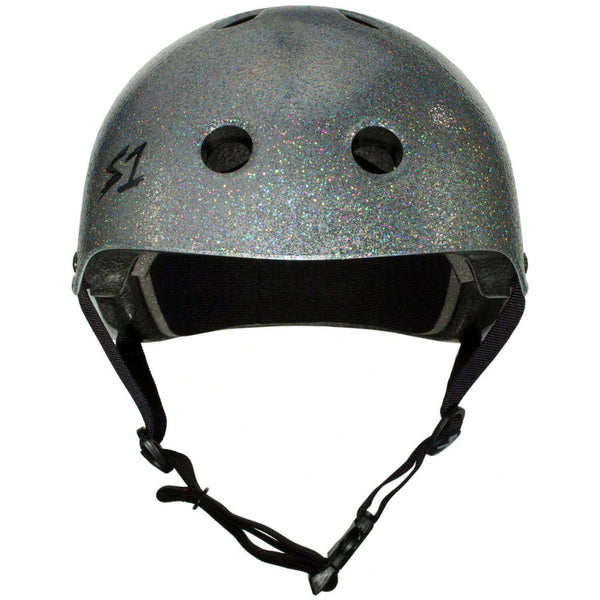 S-One-Silver-Glitter-Helmet-Front