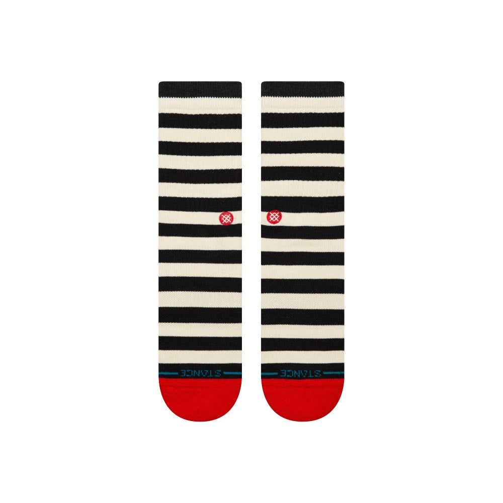 Stance-Breton-Crew-Socks-Black-White-Pair-Flat-View