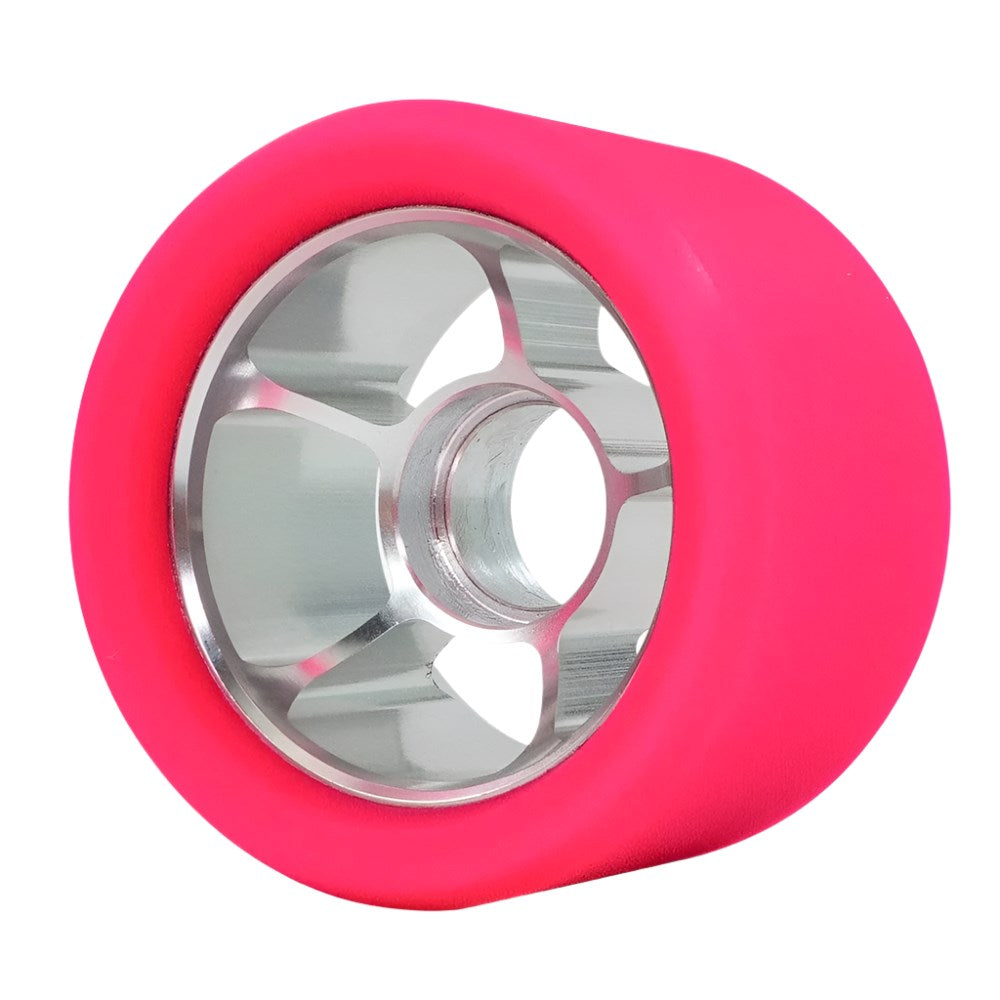 bont-royal-assassin-roller-skate-wheels-59/38mm-92a-Pink-Silver-Angle